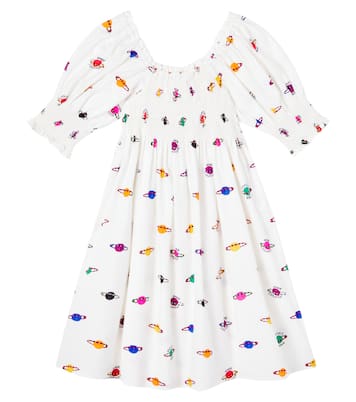 Printed smocked cotton dress  | Fábula