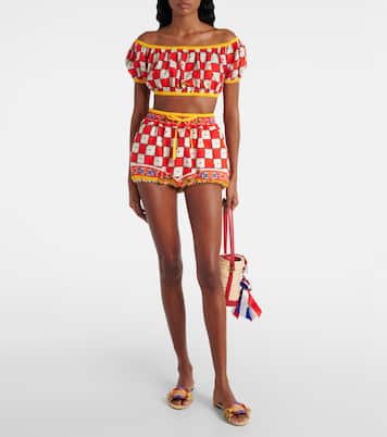 Bedruckte Shorts aus Baumwolle | Dolce&Gabbana