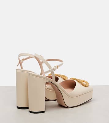 VLogo 115 leather platform pumps | Valentino Garavani