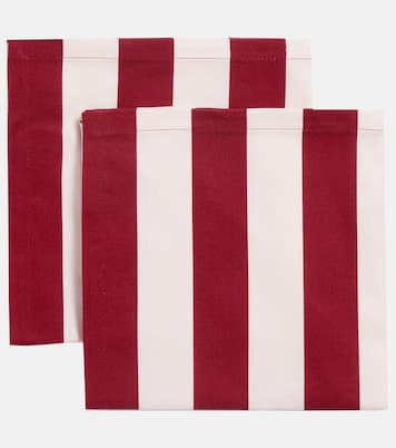 Set Contrada Bordeaux aus zwei Servietten | La DoubleJ