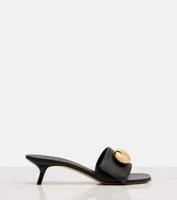 Pebble 45 leather mules | Loewe