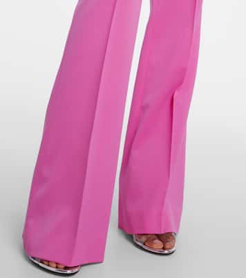 Embellished high-rise wool flared pants | Versace