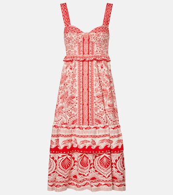 Midikleid River Ride aus einem Leinengemisch | Farm Rio