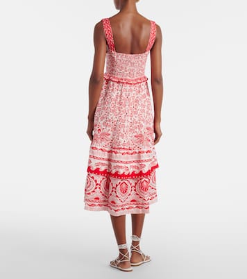 Midikleid River Ride aus einem Leinengemisch | Farm Rio