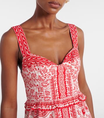 Midikleid River Ride aus einem Leinengemisch | Farm Rio