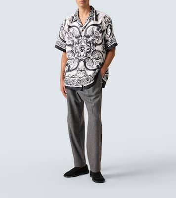 Pantalon ample en laine mélangée | Dolce&Gabbana