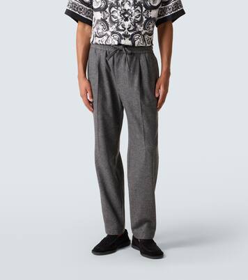 Pantalon ample en laine mélangée | Dolce&Gabbana