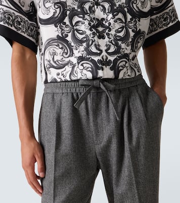 Pantalon ample en laine mélangée | Dolce&Gabbana