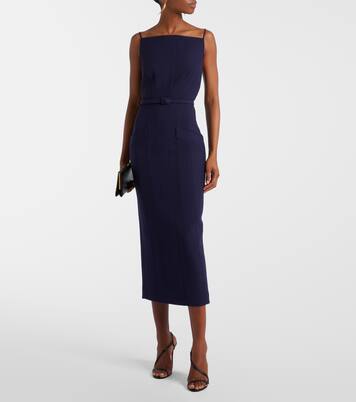 Robe midi en crêpe | Roland Mouret