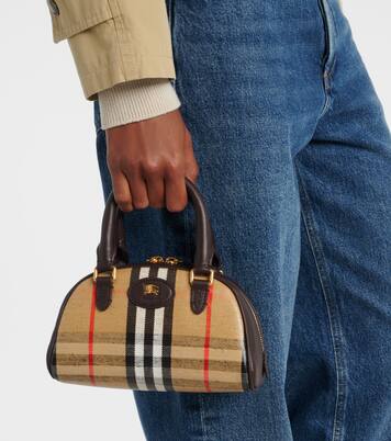 Highlands Mini Burberry Check tote bag | Burberry