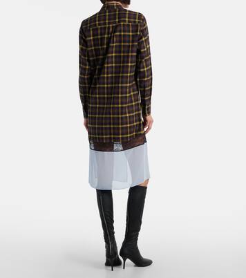 Robe chemise à carreaux | Coperni