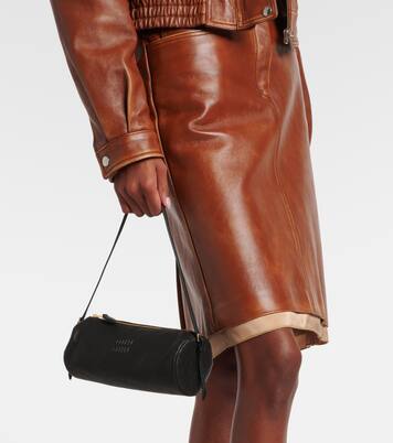 Logo leather shoulder bag  | Miu Miu
