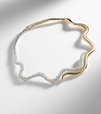 Choker Golden Strada aus 18kt Gelb- und Weißgold (750/1000) mit Diamanten | Yeprem