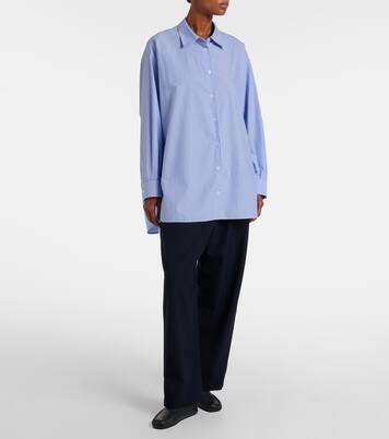 Luka striped cotton poplin shirt | The Row