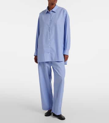 Luka striped cotton poplin shirt | The Row