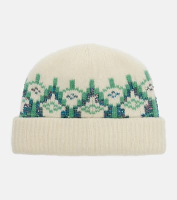 Fair Isle sequined wool-blend beanie  | Loewe