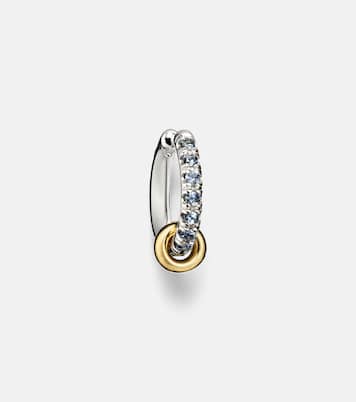 Einzelner Ear Cuff Ombré aus Sterlingsilber mit 18kt Gelbgold (750/1000) und Saphiren | Spinelli Kilcollin