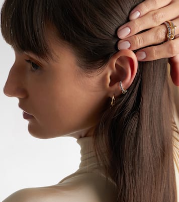 Einzelner Ear Cuff Ombré aus Sterlingsilber mit 18kt Gelbgold (750/1000) und Saphiren | Spinelli Kilcollin