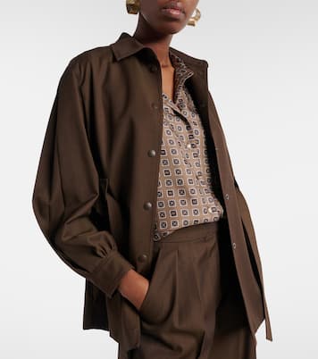 Blazer in lana vergine con cintura | Max Mara