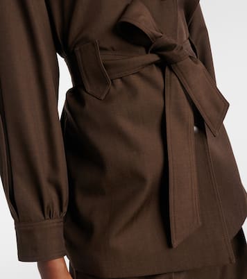 Blazer in lana vergine con cintura | Max Mara