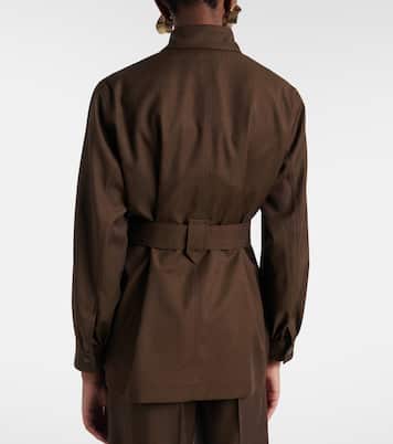 Blazer in lana vergine con cintura | Max Mara