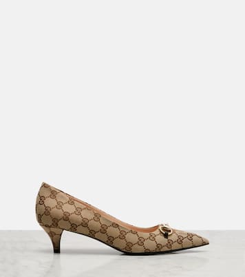 Salones Erin de GG Canvas 45 con Horsebit | Gucci