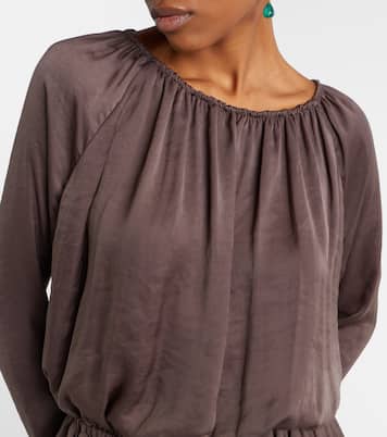 Draped taffeta minidress | Saint Laurent