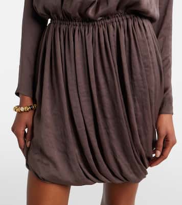 Draped taffeta minidress | Saint Laurent