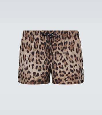 Leopard-print swim trunks | Dolce&Gabbana