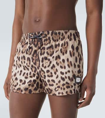 Leopard-print swim trunks | Dolce&Gabbana