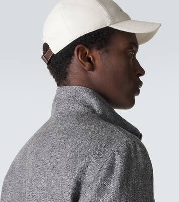 Casquette en soie, lin et laine à logo | Brunello Cucinelli