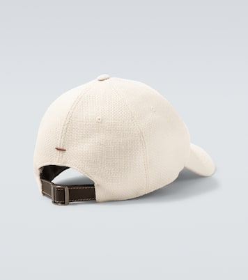 Casquette en soie, lin et laine à logo | Brunello Cucinelli