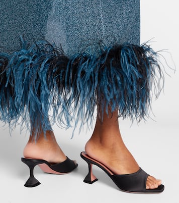 Mules Lupita 70 in raso | Amina Muaddi