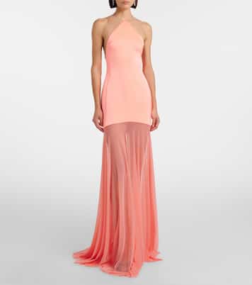 Abito lungo semitrasparente | David Koma