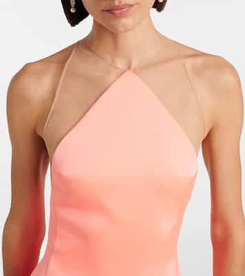 Abito lungo semitrasparente | David Koma