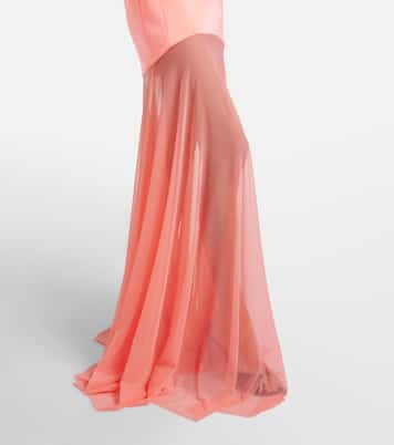Abito lungo semitrasparente | David Koma
