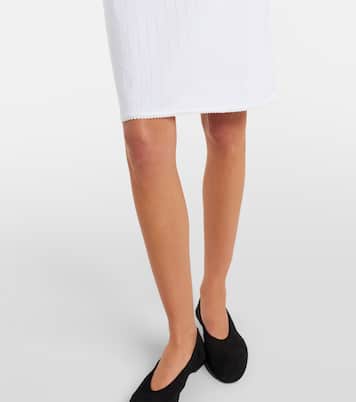 Pointelle cotton midi skirt | Leset