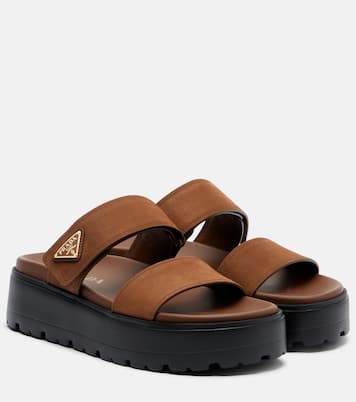 Plateausandalen aus Leder | Prada