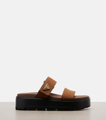 Plateausandalen aus Leder | Prada