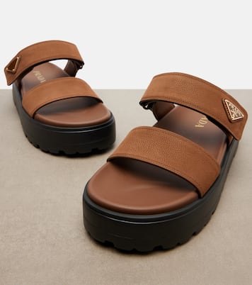 Plateausandalen aus Leder | Prada