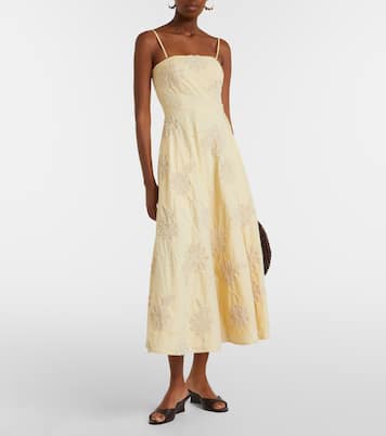 Embroidered cotton midi dress | Rotate