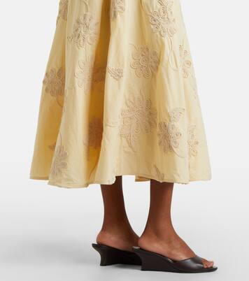 Embroidered cotton midi dress | Rotate