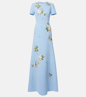 花卉刺绣长礼服 | Carolina Herrera