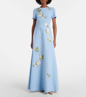花卉刺绣长礼服 | Carolina Herrera