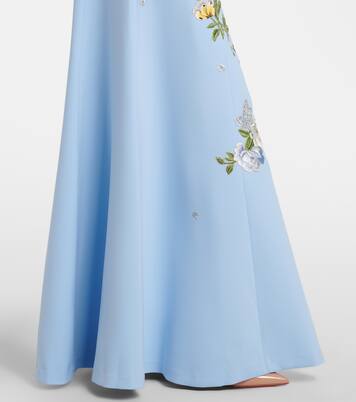 花卉刺绣长礼服 | Carolina Herrera