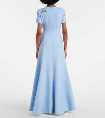 花卉刺绣长礼服 | Carolina Herrera