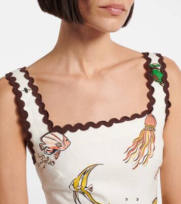 Printed cotton minidress | Alémais