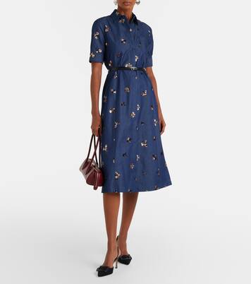 Verziertes Hemdblusenkleid Kieran aus Denim | Altuzarra