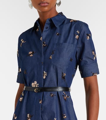 Verziertes Hemdblusenkleid Kieran aus Denim | Altuzarra