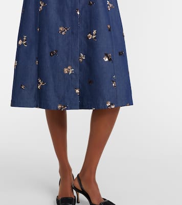 Verziertes Hemdblusenkleid Kieran aus Denim | Altuzarra